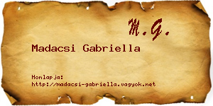 Madacsi Gabriella névjegykártya