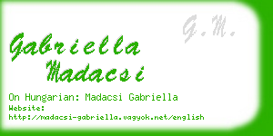 gabriella madacsi business card